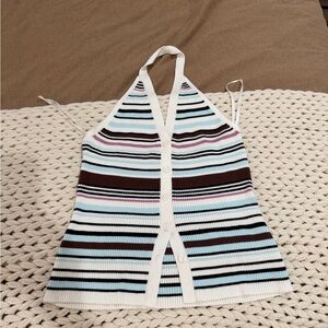 Abercrombie & Fitch Striped Halter Tank Top - Multicolor